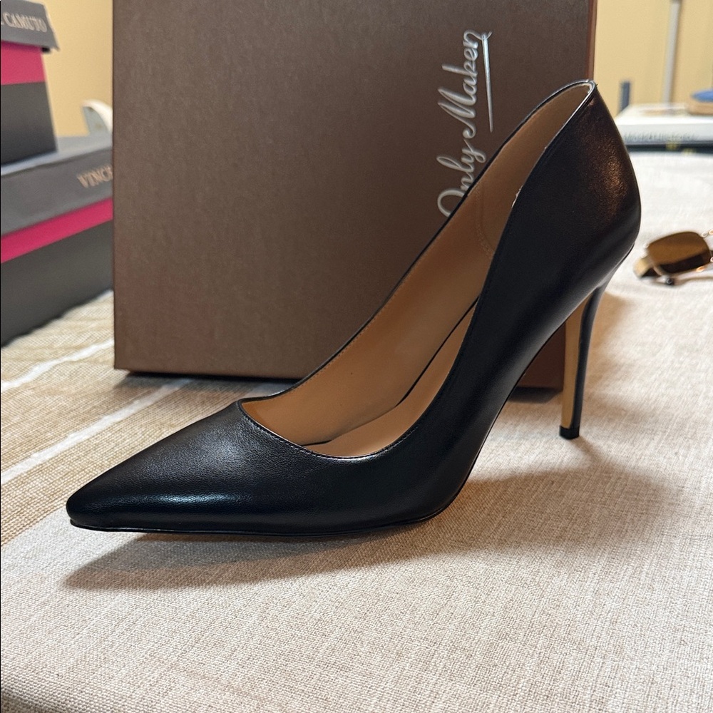 Elegant Black Leather Heels